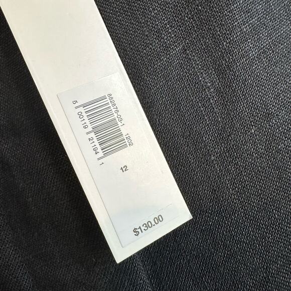 Banana Republic Lina Straight Linen Pant Black 12 882876 - Picture 3 of 11